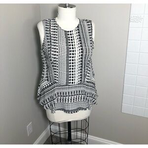 Plus Size Sleeveless Peplum Blouse